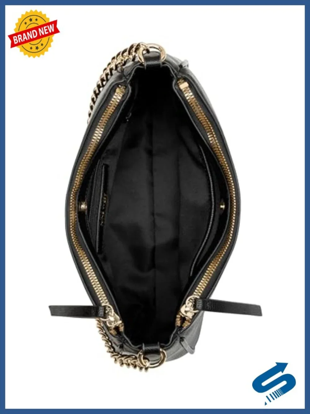 Faux Leather Convertible Shoulder Satchel with Adjustable Chain